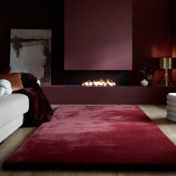 Flair Rugs, Kusový koberec Ivy Faux Fur Red, 160x230, červená, obývacia izba