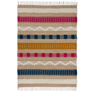 Flair Rugs, Kusový koberec Jubilant Medina Jute Natural/Multi, 120x170, viacfarebná, obývacia izba