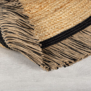 Flair Rugs, Kusový koberec Kahana Black kruh, 180x180 (priemer) kruh, béžová, chodba / predsieň
