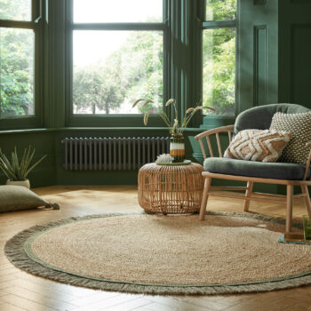 Flair Rugs, Kusový koberec Kahana Green kruh, 180x180 (priemer) kruh, zelená, chodba / predsieň