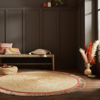 Flair Rugs, Kusový koberec Kahana Terracotta kruh, 180x180 (priemer) kruh, oranžová, chodba / predsieň