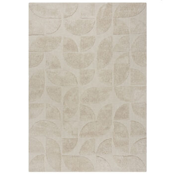 Flair Rugs, Kusový koberec Kaia Ada Geo Natural, 120x170, biela, obývacia izba