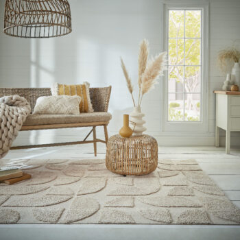 Flair Rugs, Kusový koberec Kaia Ada Geo Natural, 160x230, biela, obývacia izba