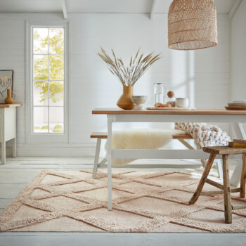 Flair Rugs, Kusový koberec Kaia Tessa Diamond Natural, 80x150, béžová, obývacia izba
