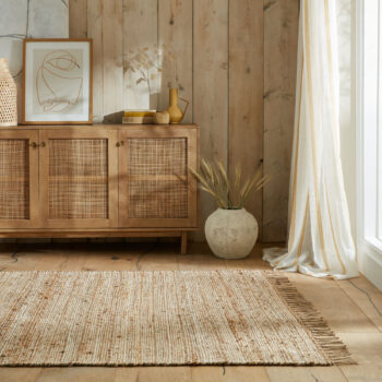 Flair Rugs, Kusový koberec Levi Chenille Jute Natural, 80x150, béžová, obývacia izba