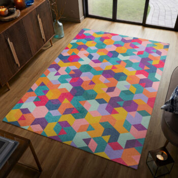 Flair Rugs, Kusový koberec Match Axel Geo Multi, 170x240, viacfarebná, chodba / predsieň