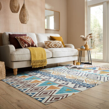 Flair Rugs, Kusový koberec Match Lyle Aztec Multi, 120x170, viacfarebná, chodba / predsieň