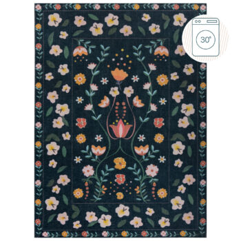 Flair Rugs, Kusový koberec Match Nordic Floral Navy, 170x240, modrá, chodba / predsieň