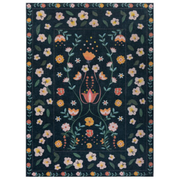 Flair Rugs, Kusový koberec Match Nordic Floral Navy, 170x240, modrá, chodba / predsieň