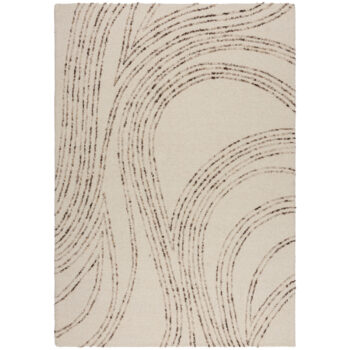 Flair Rugs, Kusový koberec Memphis Abstract Swirl Natural/Brown, 200x290, béžová, obývacia izba