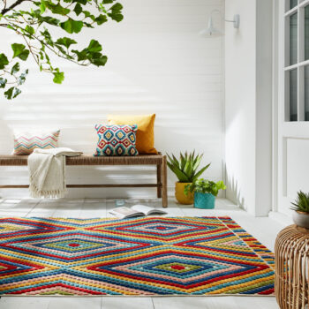 Flair Rugs, Kusový koberec Miami Bay Diamond Multi – na von aj na doma, 200x290, viacfarebná, exteriér
