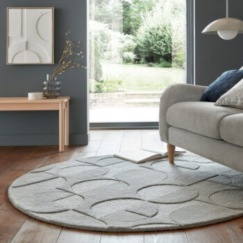 Flair Rugs, Kusový koberec Moderno Gigi Grey kruh, 160x160 (priemer) kruh, šedá, obývacia izba