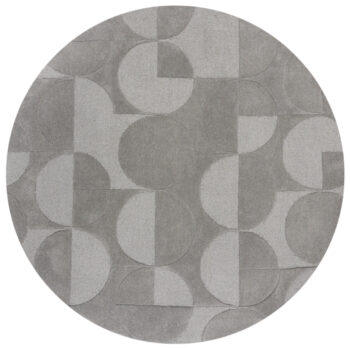 Flair Rugs, Kusový koberec Moderno Gigi Grey kruh, 160x160 (priemer) kruh, šedá, obývacia izba