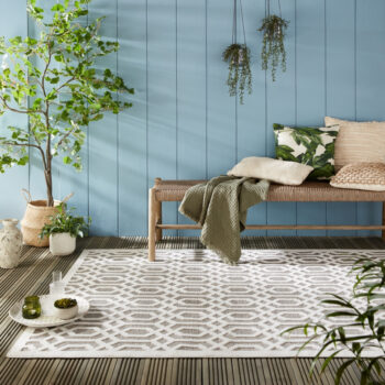 Flair Rugs, Kusový koberec Piatto Mataro Natural – na von aj na doma, 200x290, béžová, chodba / predsieň