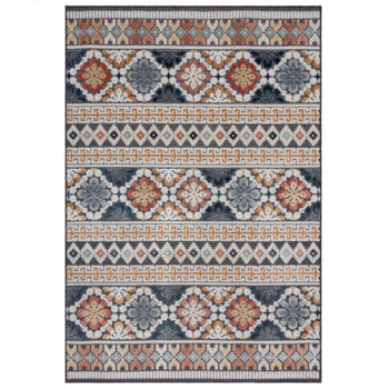Flair Rugs, Kusový koberec Plaza Aster Navy – na von aj na doma, 200x290, viacfarebná, exteriér