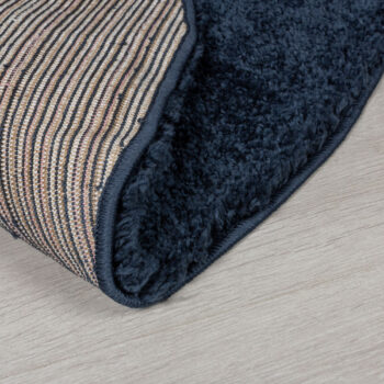 Flair Rugs, Kusový koberec Shaggy Teddy Navy kruh, 133x133 (priemer) kruh, modrá, detská izba