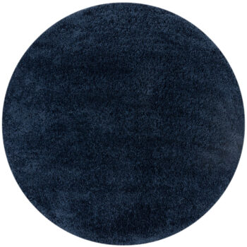 Flair Rugs, Kusový koberec Shaggy Teddy Navy kruh, 133x133 (priemer) kruh, modrá, detská izba