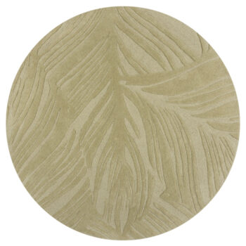Flair Rugs, Kusový koberec Solace Lino Leaf Sage kruh, 160x160 (priemer) kruh, zelená, obývacia izba