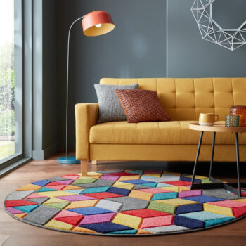 Flair Rugs, Kusový koberec Spectrum Dynamic Multi kruh, 160x160 (priemer) kruh, viacfarebná, detská izba