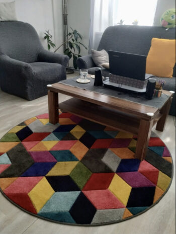 Flair Rugs, Kusový koberec Spectrum Dynamic Multi kruh, 160x160 (priemer) kruh, viacfarebná, detská izba