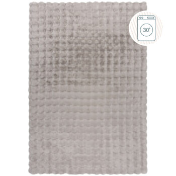 Flair Rugs, Kusový koberec Waffle Faux Fur Grey, 160x230, šedá, obývacia izba