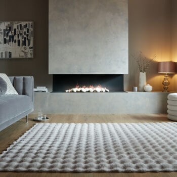 Flair Rugs, Kusový koberec Waffle Faux Fur Grey, 80x150, šedá, obývacia izba