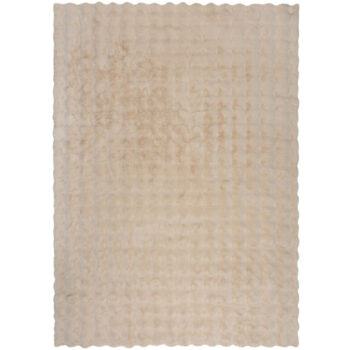 Flair Rugs, Kusový koberec Waffle Faux Fur Ivory, 80x150, béžová, obývacia izba