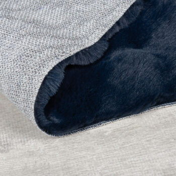 Flair Rugs, Kusový koberec Waffle Faux Fur Navy, 80x150, modrá, obývacia izba