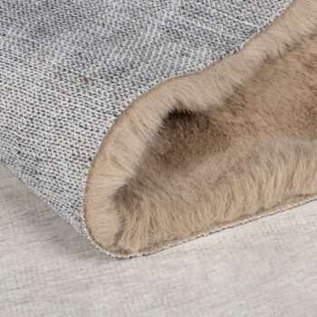 Flair Rugs, Kusový koberec Waffle Faux Fur Taupe, 80x150, hnedá, obývacia izba