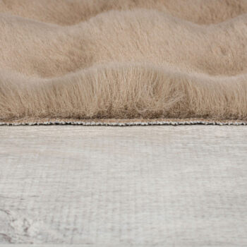 Flair Rugs, Kusový koberec Waffle Faux Fur Taupe, 80x150, hnedá, obývacia izba