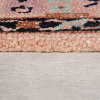 Flair Rugs, Kusový koberec Wool Loop Blossom Pink/Black, 120x170, ružová, obývacia izba