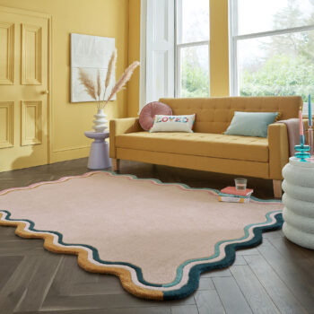 Flair Rugs, Kusový koberec Wool Scallop Leo Border Multi, 200x290, viacfarebná, obývacia izba