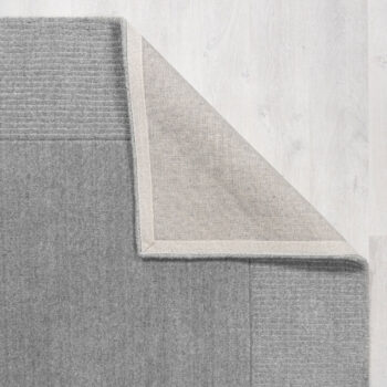 Flair Rugs, Kusový ručne tkaný koberec Tuscany Textured Wool Border Grey Marl, 160x230, šedá, obývacia izba
