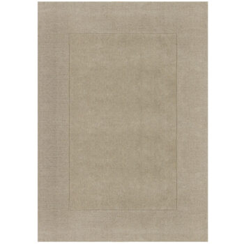 Flair Rugs, Kusový ručne tkaný koberec Tuscany Textured Wool Border Natural, 160x230, béžová, obývacia izba