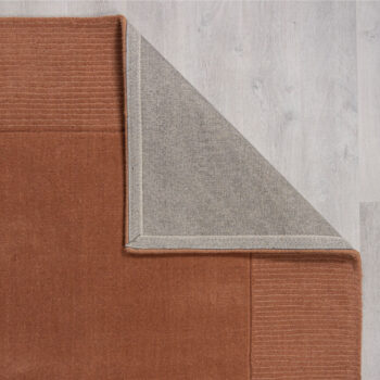 Flair Rugs, Kusový ručne tkaný koberec Tuscany Textured Wool Border Orange, 200x290, oranžová, obývacia izba