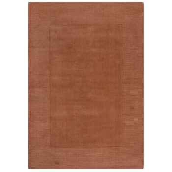 Flair Rugs, Kusový ručne tkaný koberec Tuscany Textured Wool Border Orange, 200x290, oranžová, obývacia izba