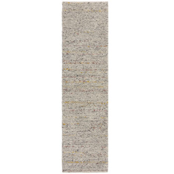 Flair Rugs, Ručne tkaný behúň Minerals Black/White, 60x230, biela, chodba / predsieň
