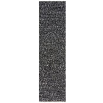 Flair Rugs, Ručne tkaný behúň Minerals Dark Grey, 60x230, šedá, chodba / predsieň