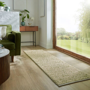 Flair Rugs, Ručne tkaný behúň Minerals Green, 60x230, zelená, chodba / predsieň