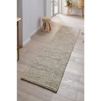 Flair Rugs, Ručně tkaný behúň Minerals Light Grey, 60x230, béžová, chodba / predsieň