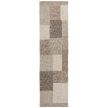 Flair Rugs, Ručne tkaný behúň Minerals Patchwork Natural, 60x230, béžová, chodba / predsieň