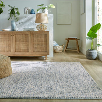 Flair Rugs, Ručne tkaný kusový koberec Minerals Blue, 160x230, modrá, chodba / predsieň