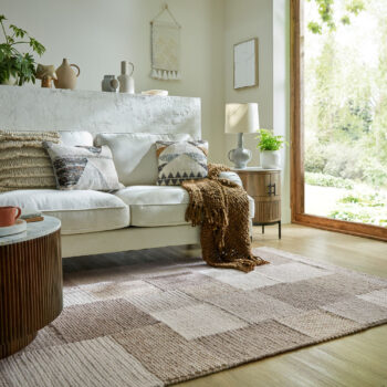 Flair Rugs, Ručne tkaný kusový koberec Minerals Patchwork Natural, 80x150, béžová, chodba / predsieň