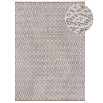 Flair Rugs, Ručne tkaný kusový koberec Nur Wool Dream Natural, 160x230, béžová, obývacia izba