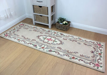 Flair Rugs, Ručne všívaný behúň Lotus premium Fawn, 67x210, béžová, chodba / predsieň