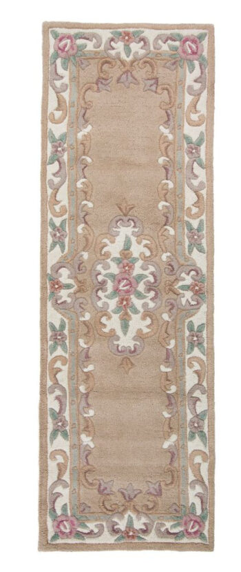 Flair Rugs, Ručne všívaný behúň Lotus premium Fawn, 67x210, béžová, chodba / predsieň