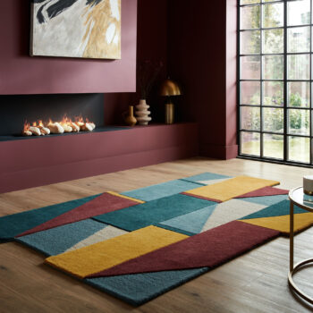 Flair Rugs, Ručne všívaný kusový koberec Abstract Shuffle Shaped Multi, 120x180, viacfarebná, chodba / predsieň