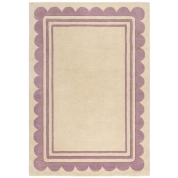 Flair Rugs, Ručne všívaný kusový koberec Lois Scallop Purple, 120x170, fialová, chodba / predsieň