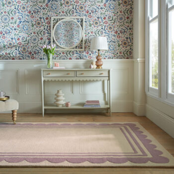 Flair Rugs, Ručne všívaný kusový koberec Lois Scallop Purple, 160x230, fialová, chodba / predsieň