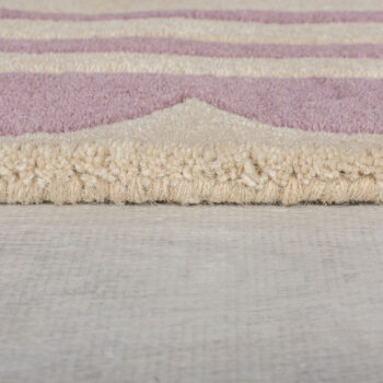 Flair Rugs, Ručne všívaný kusový koberec Lois Scallop Purple kruh, 120x120 (priemer) kruh, fialová, chodba / predsieň
